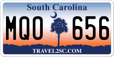 SC license plate MQO656