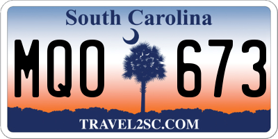 SC license plate MQO673