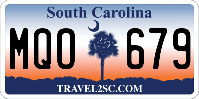SC license plate MQO679