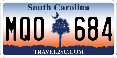 SC license plate MQO684