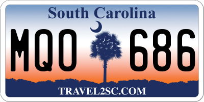SC license plate MQO686
