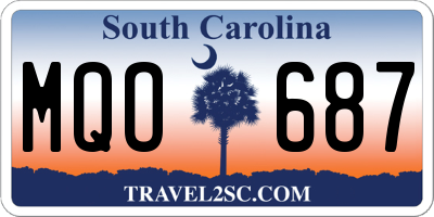 SC license plate MQO687
