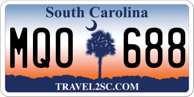 SC license plate MQO688
