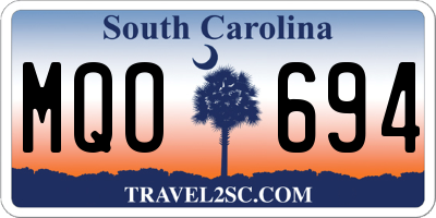SC license plate MQO694