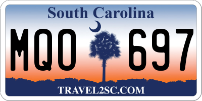 SC license plate MQO697