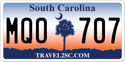 SC license plate MQO707