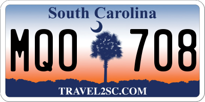 SC license plate MQO708