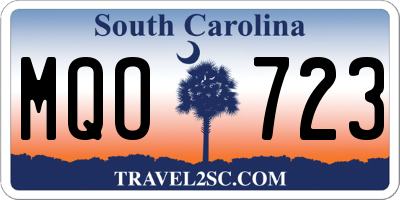 SC license plate MQO723