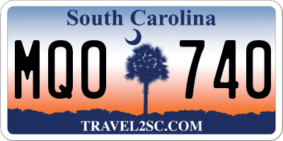 SC license plate MQO740