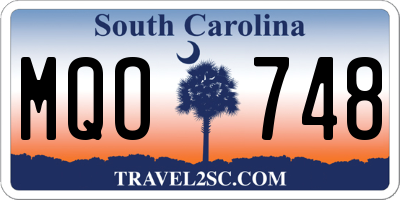 SC license plate MQO748