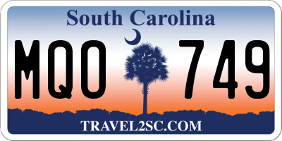 SC license plate MQO749