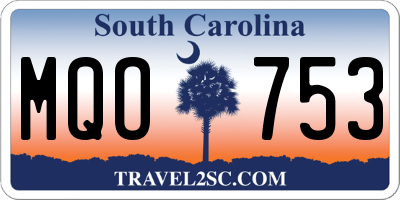SC license plate MQO753