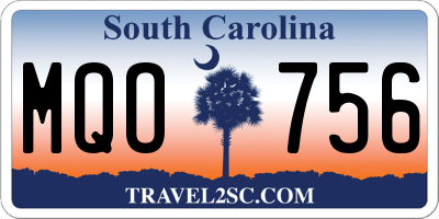 SC license plate MQO756