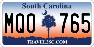 SC license plate MQO765