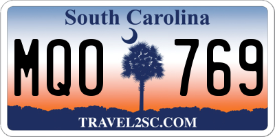 SC license plate MQO769