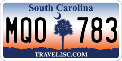 SC license plate MQO783