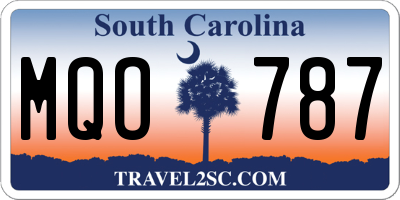 SC license plate MQO787