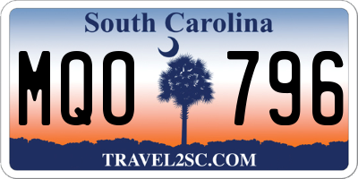 SC license plate MQO796