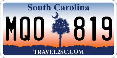 SC license plate MQO819