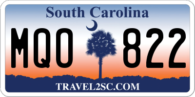 SC license plate MQO822