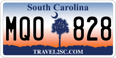 SC license plate MQO828
