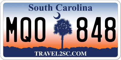 SC license plate MQO848