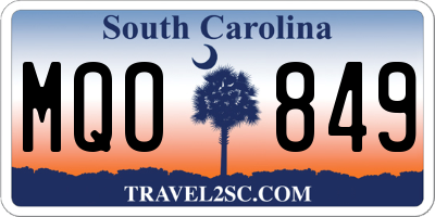 SC license plate MQO849