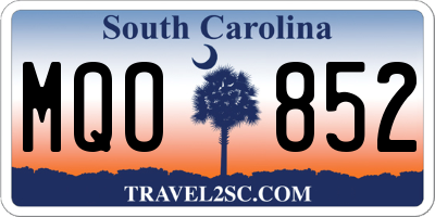 SC license plate MQO852