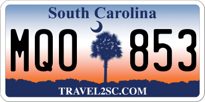 SC license plate MQO853