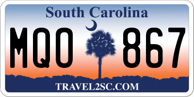 SC license plate MQO867