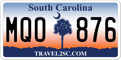 SC license plate MQO876