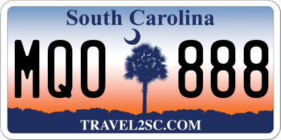 SC license plate MQO888