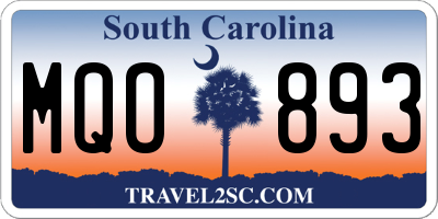 SC license plate MQO893