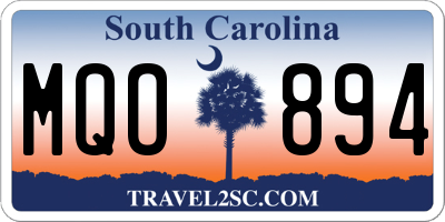 SC license plate MQO894