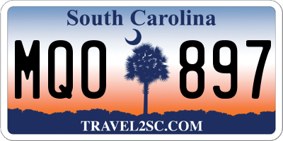 SC license plate MQO897