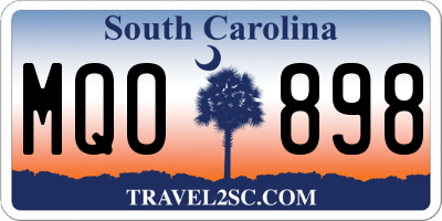SC license plate MQO898
