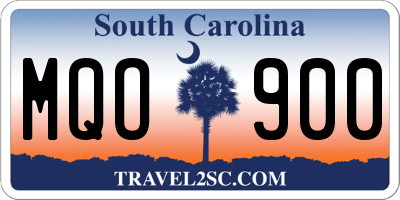 SC license plate MQO900