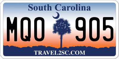 SC license plate MQO905