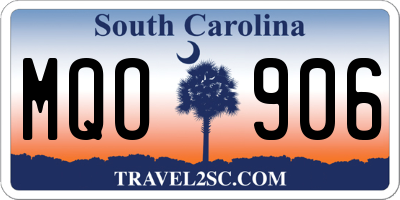 SC license plate MQO906