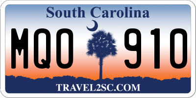 SC license plate MQO910