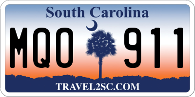 SC license plate MQO911