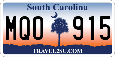 SC license plate MQO915