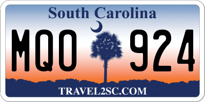 SC license plate MQO924