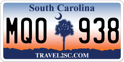 SC license plate MQO938