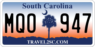 SC license plate MQO947