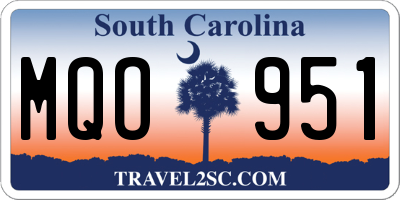 SC license plate MQO951