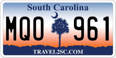 SC license plate MQO961