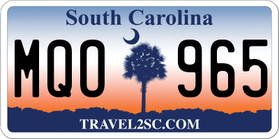 SC license plate MQO965
