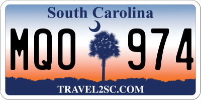 SC license plate MQO974