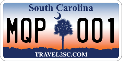 SC license plate MQP001